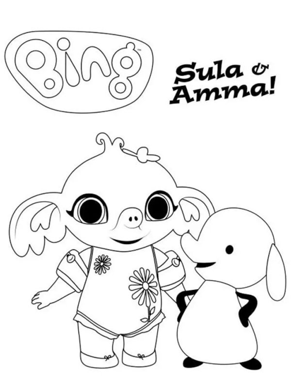 Sula et Amma Coloriage