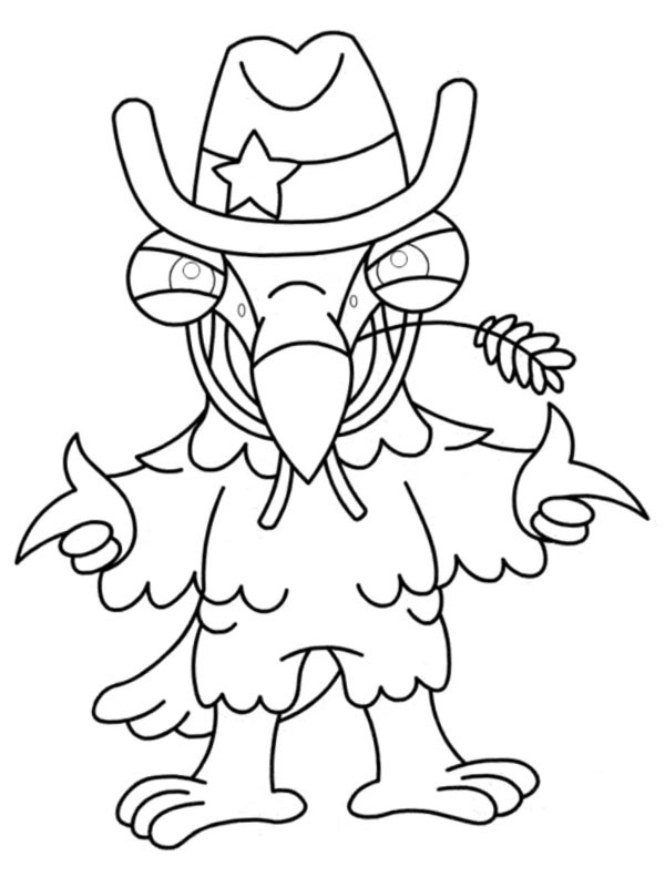 Tex Flamant Rose Coloriage