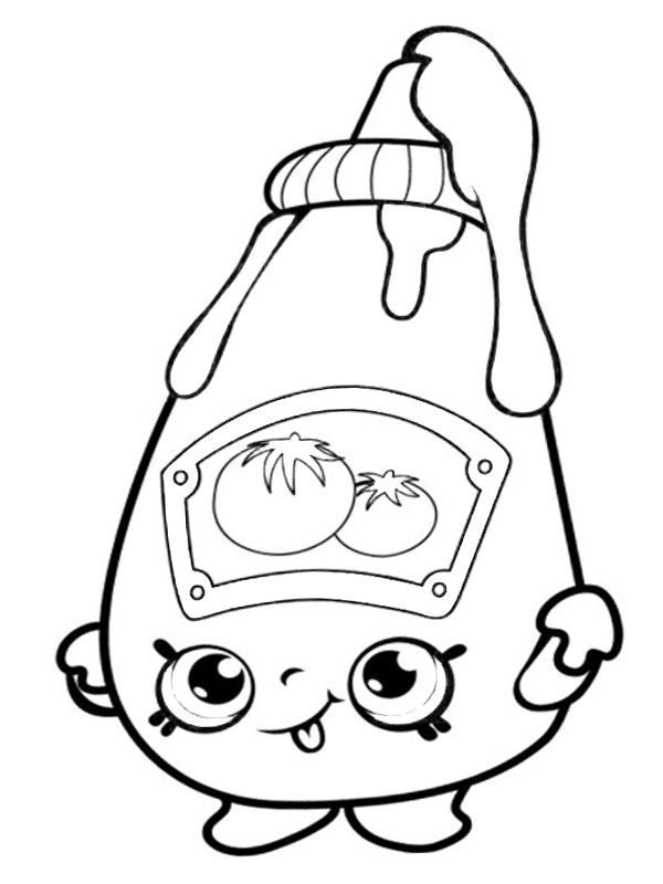 Tommy Ketchup Shopkins Coloriage