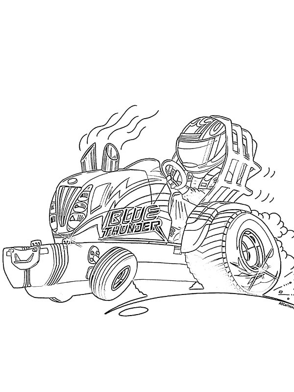 Tractorpulling Coloriage